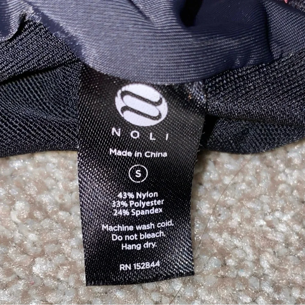 Noli Dot Camo Sports Bra Size Small Earthy Tones‎ Sheer Back Walking Yoga